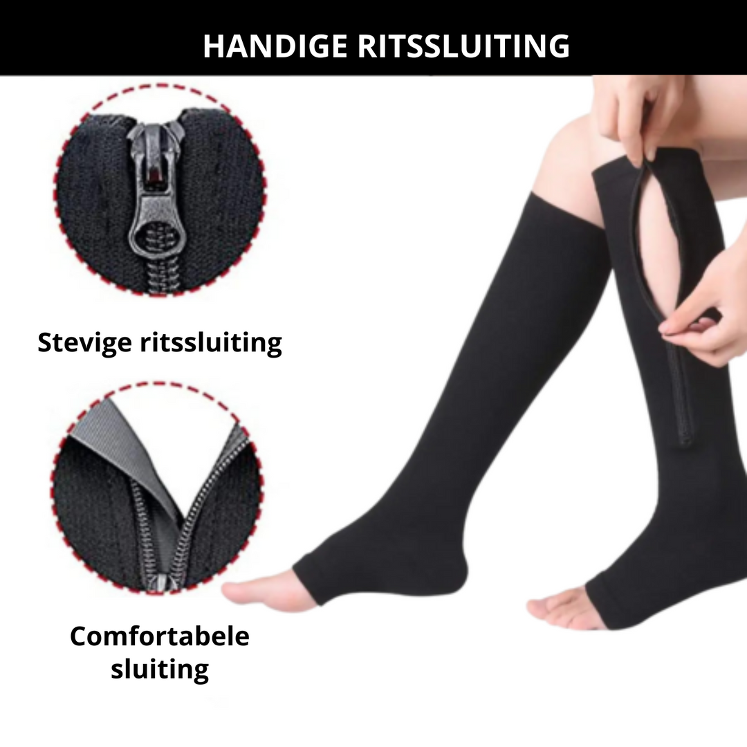 Ortopedyczne skarpety kompresyjne z zamkiem - ComfortZip