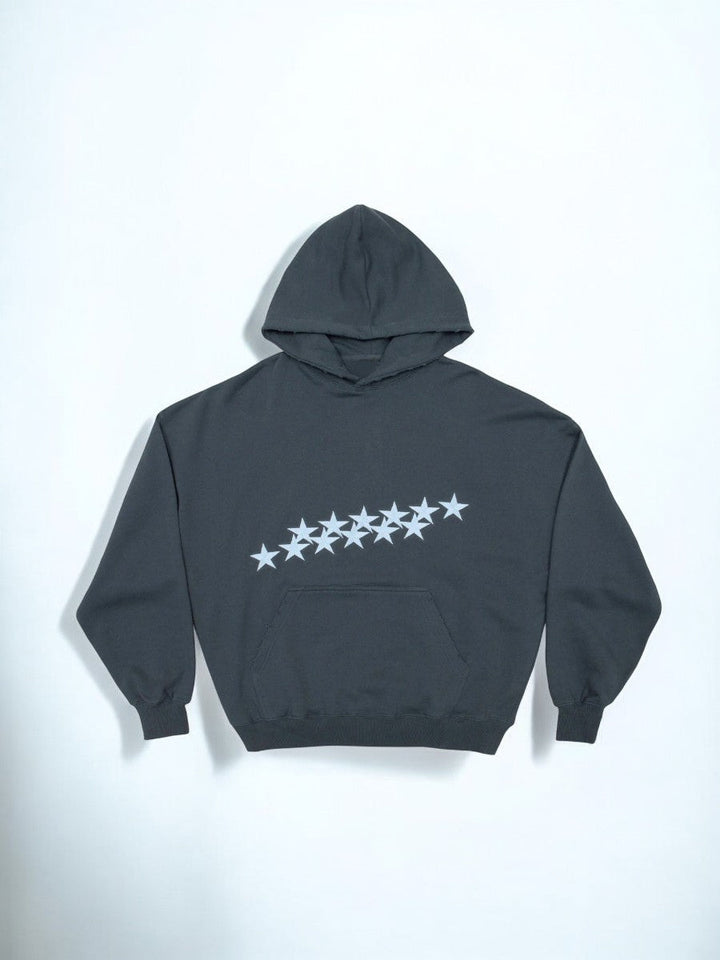 Nikola | Oversized hoodie z nadrukiem gwiazd – styl streetwear