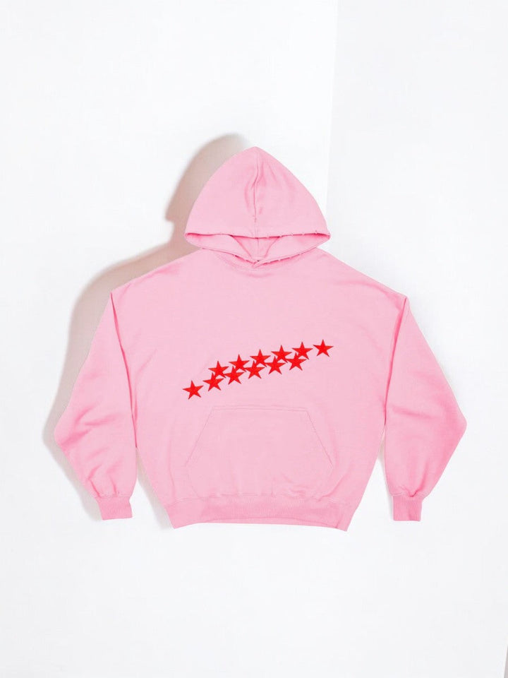 Nikola | Oversized hoodie z nadrukiem gwiazd – styl streetwear
