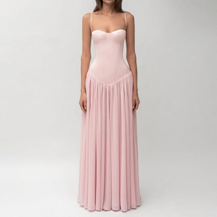 Kaminski | Elegancka sukienka maxi z gorsetem sweetheart