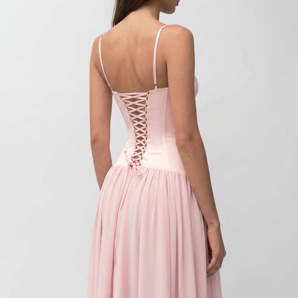Kaminski | Elegancka sukienka maxi z gorsetem sweetheart