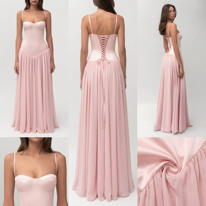 Kaminski | Elegancka sukienka maxi z gorsetem sweetheart