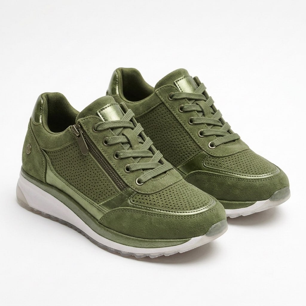 Kaminski | Damskie Sneakersy Ortopedyczne Walking z Zamkiem i Amortyzacją