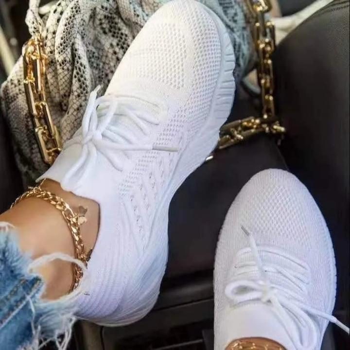 Przepuszczające powietrze damskie chunky sneakersy z sznurówkami – Saphira