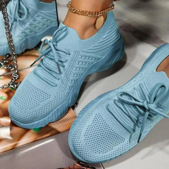 Przepuszczające powietrze damskie chunky sneakersy z sznurówkami – Saphira