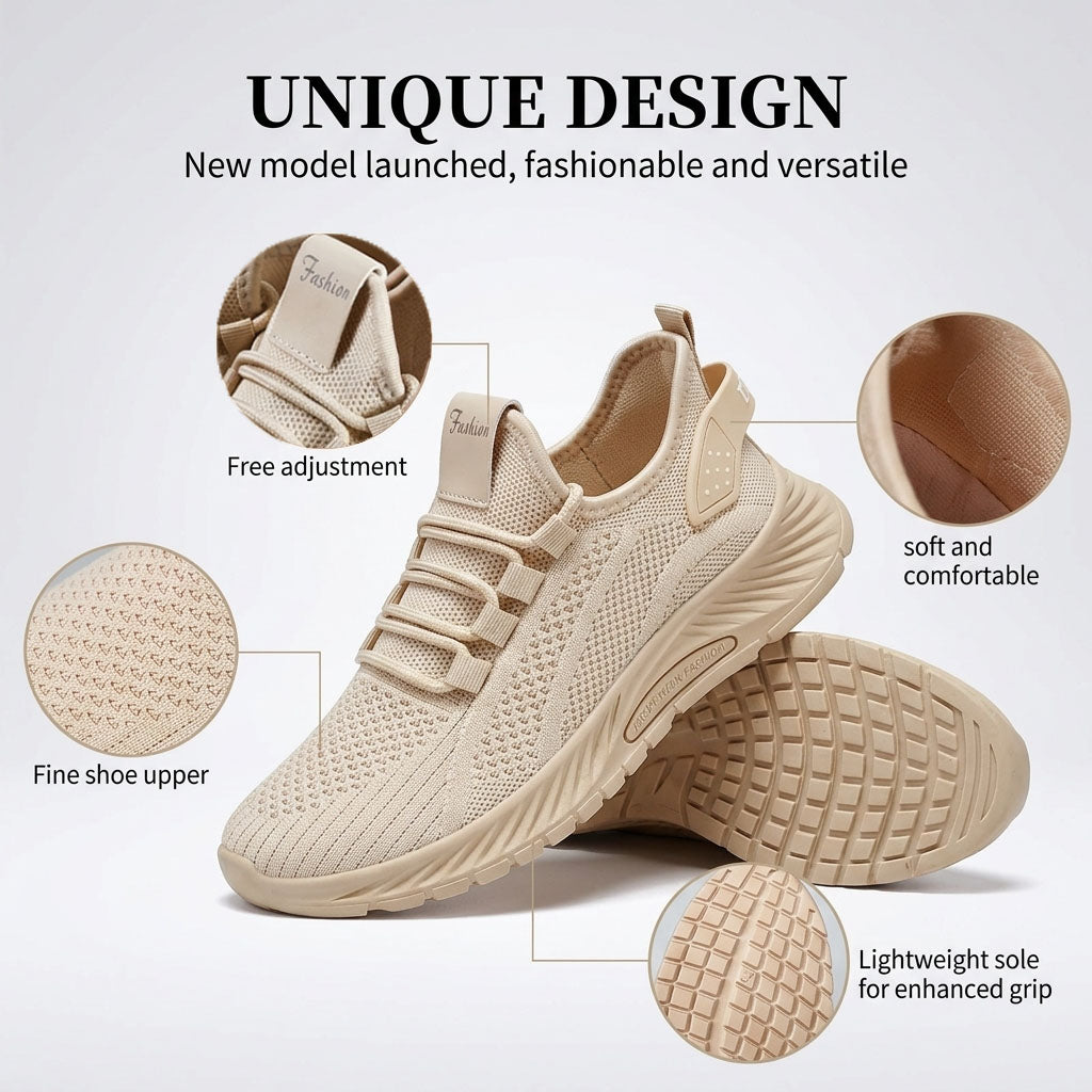 Kaminski | Damskie Oddychające Sneakersy z Dzianiny