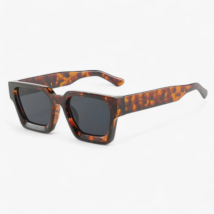 Retro okulary słoneczne dla mężczyzn z kanciastym designem – Calven