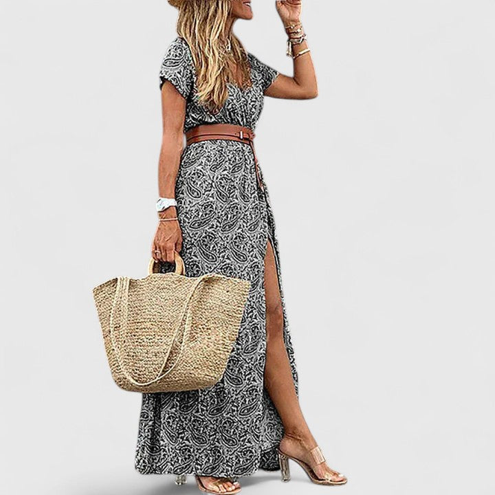Damska Boho Sukienka Maxi z Zwiewnym Krojem na Lato