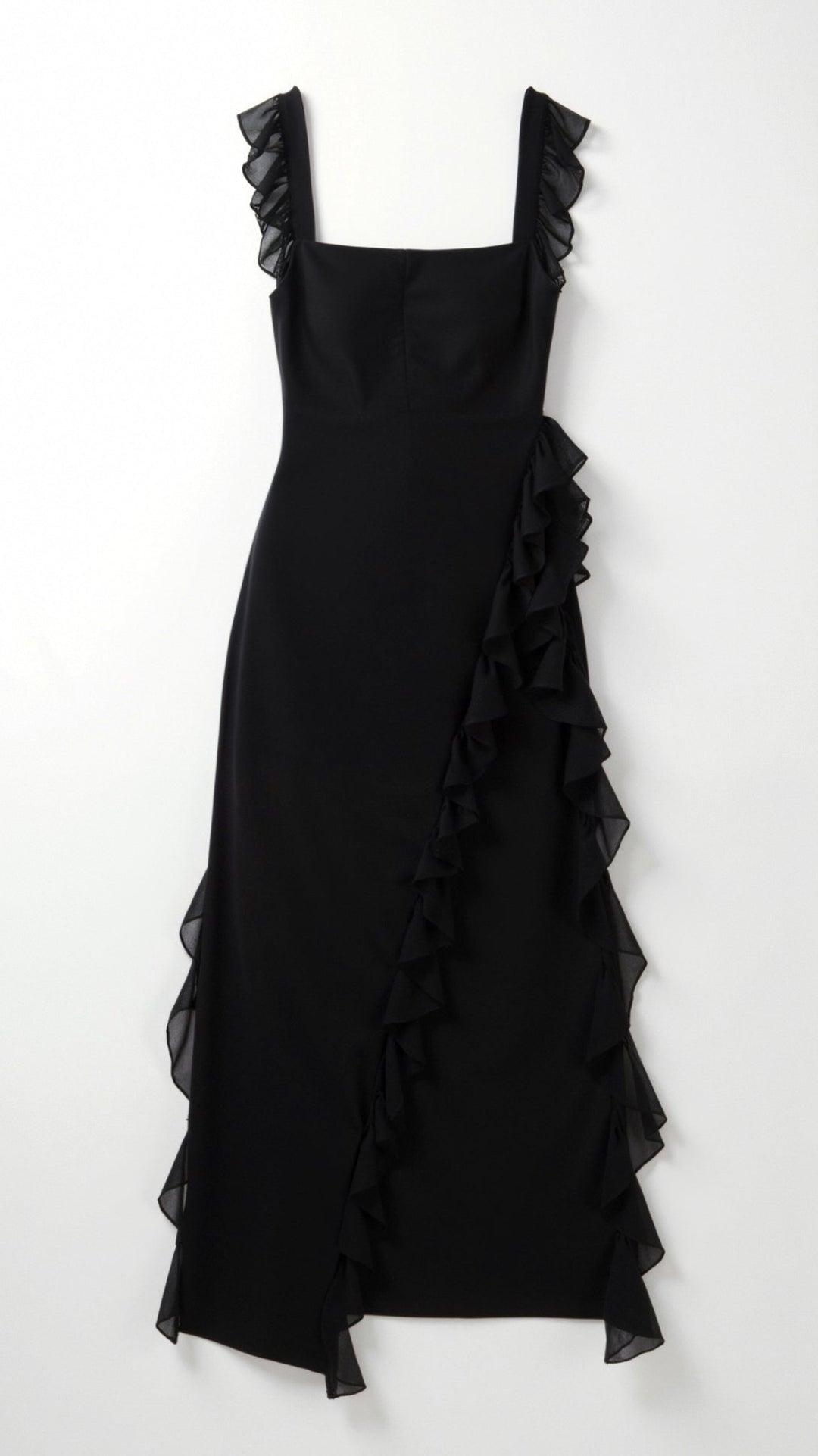 Laura | Elegancka falbankowa sukienka maxi