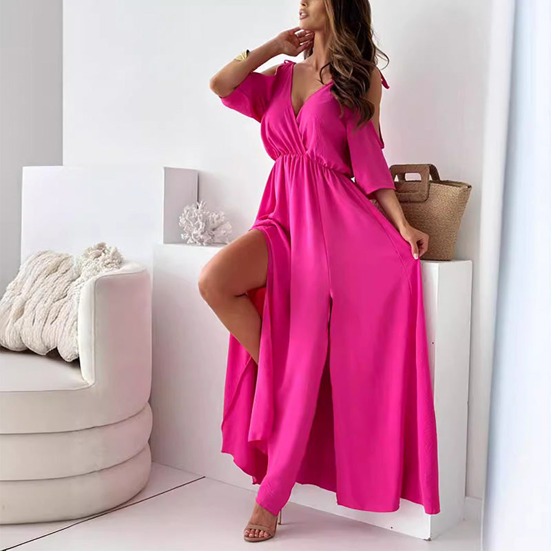 Valentina - Elegancka, seksowna sukienka z dekoltem w kształcie V