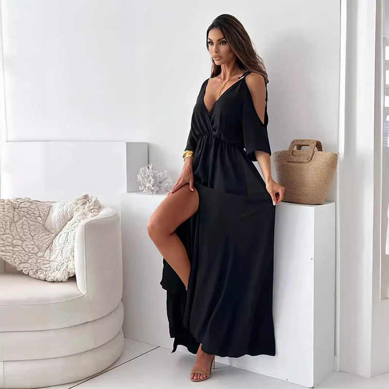 Valentina - Elegancka, seksowna sukienka z dekoltem w kształcie V