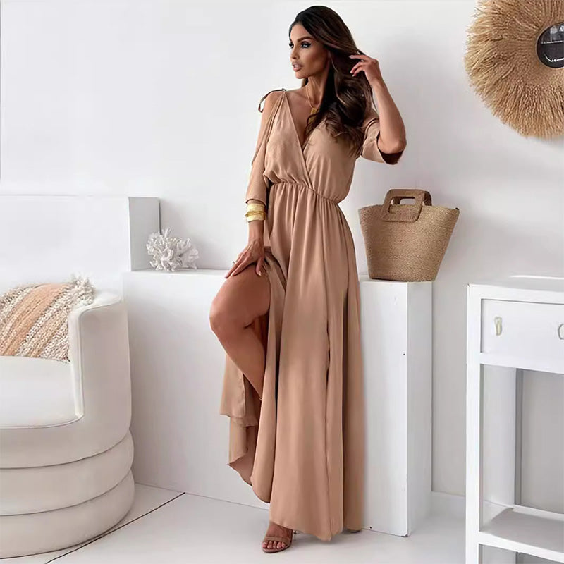 Valentina - Elegancka, seksowna sukienka z dekoltem w kształcie V