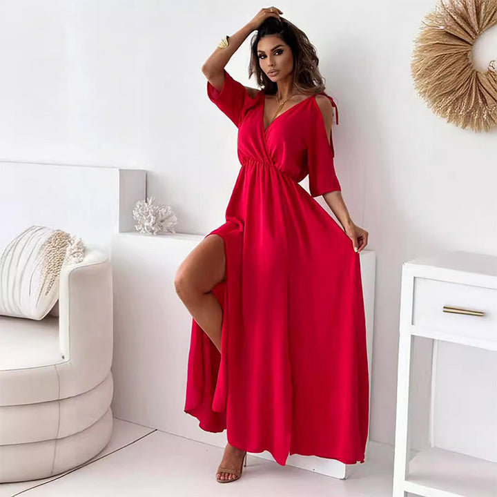 Valentina - Elegancka, seksowna sukienka z dekoltem w kształcie V