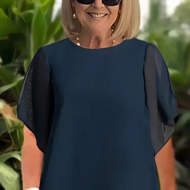 Beata – Elegancki asymetryczny top i spodnie