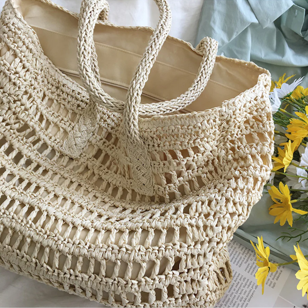 Stylowa Woven Torba Damska - BreezeTote