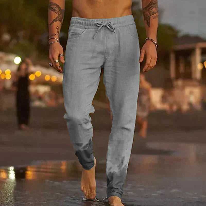 Stylowe lniane spodnie męskie - Theo