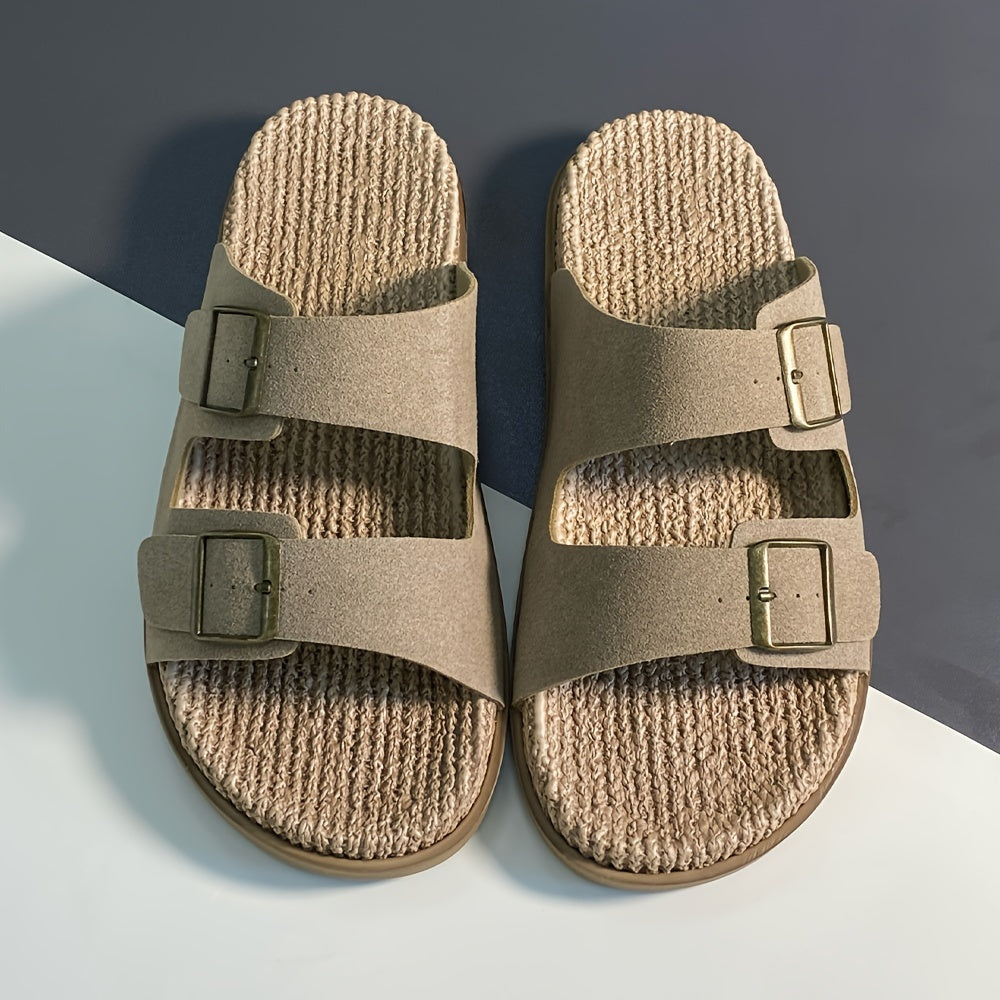 Stylowe męskie letnie klapki z regulowanymi paskami - GripStep