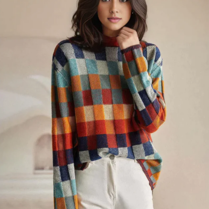 Stylowy Kaszmirowy Golf Damski - Celeste