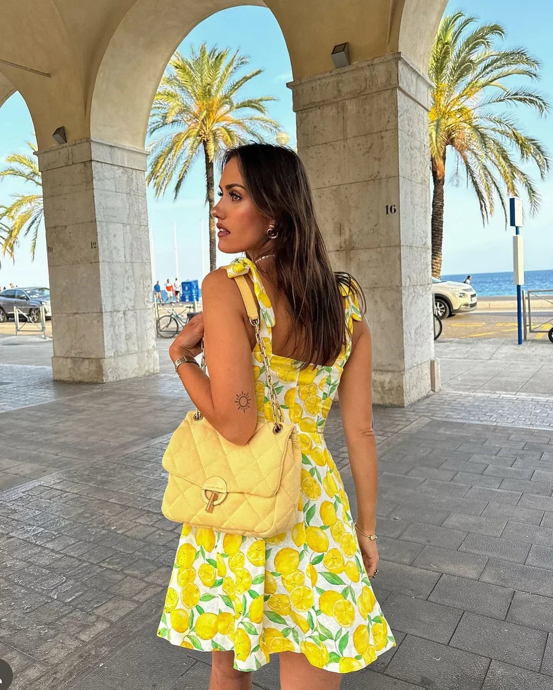 Sukienka letnia z nadrukiem cytryn – Lianne