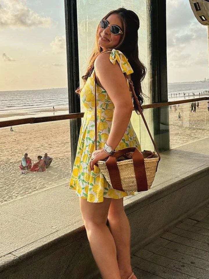 Sukienka letnia z nadrukiem cytryn – Lianne
