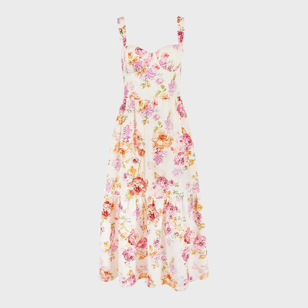 Sukienka midi w kwiaty – Mireille