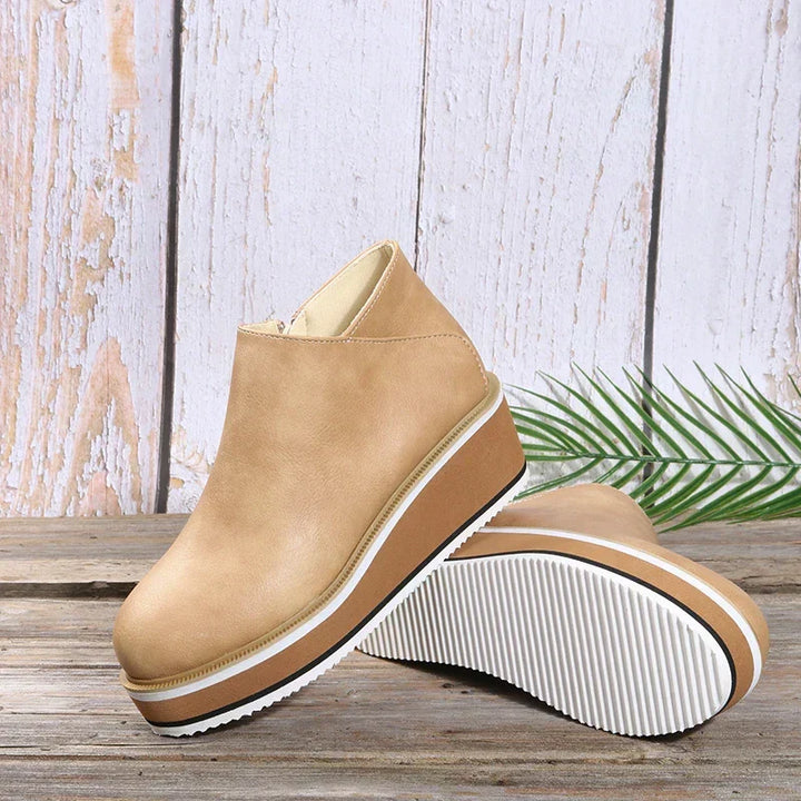 Trendy Damskie Botki z Zippem i Platformą - Alessia