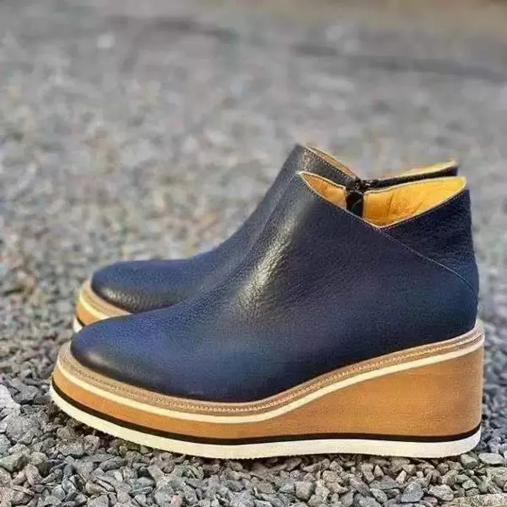 Trendy Damskie Botki z Zippem i Platformą - Alessia