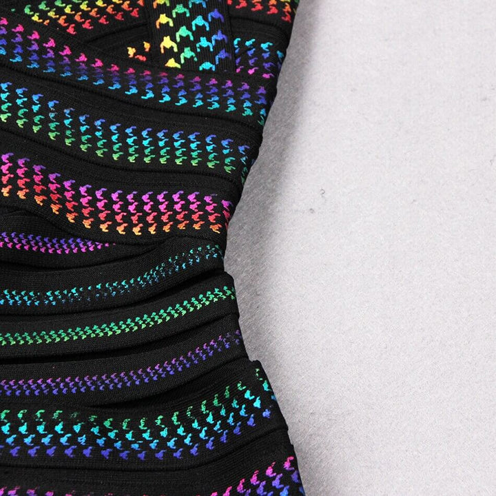 Trendy, paskowane bodycon mini sukienka dla kobiet – Liana