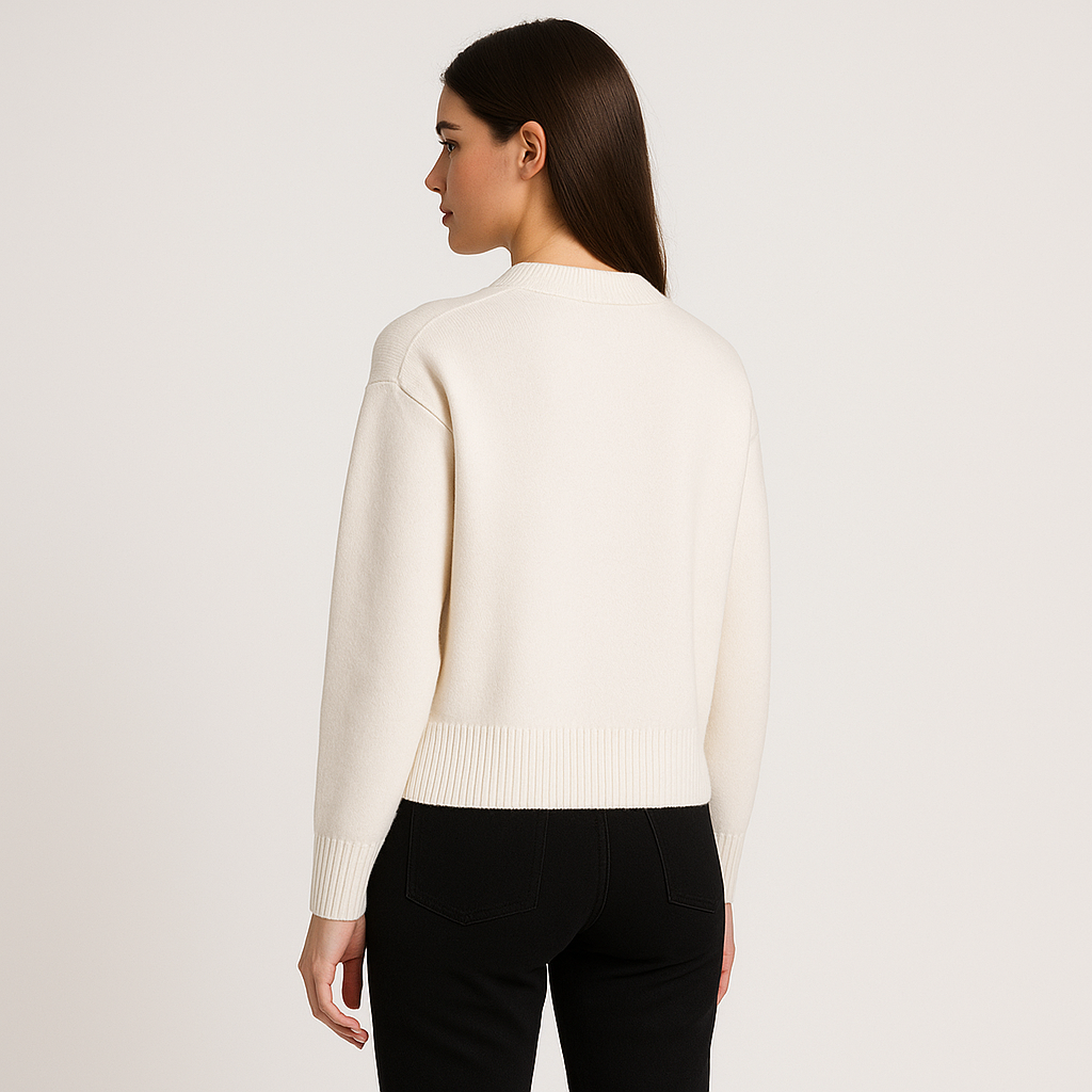 Kaminski | Sweter oversize z dzianiny z detalem serca