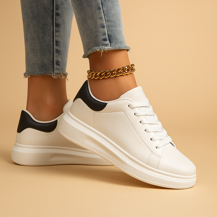 Kaminski | Białe skórzane sneakersy damskie o minimalistycznym designie | Natalia