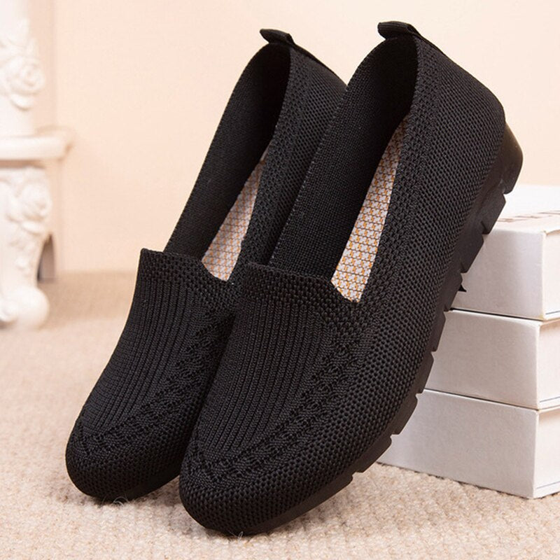 Wygodne i oddychające damskie buty slip-on na co dzień z wsparciem dla łuku stopy – Leona