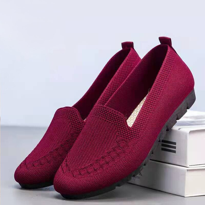 Wygodne i oddychające damskie buty slip-on na co dzień z wsparciem dla łuku stopy – Leona