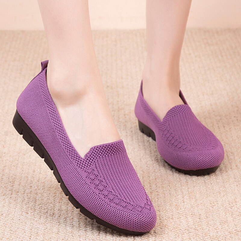 Wygodne i oddychające damskie buty slip-on na co dzień z wsparciem dla łuku stopy – Leona