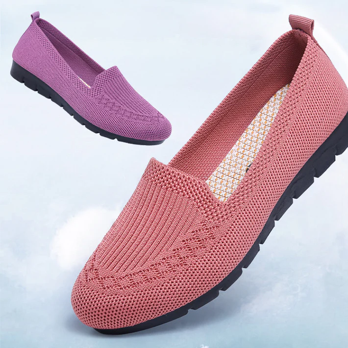 Wygodne i oddychające damskie buty slip-on na co dzień z wsparciem dla łuku stopy – Leona