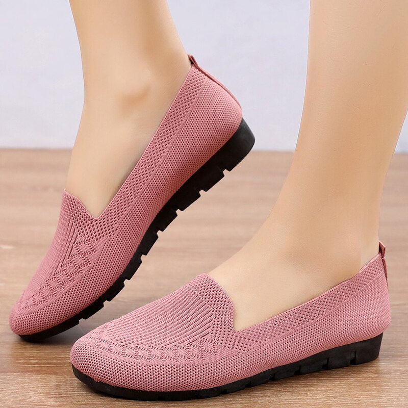 Wygodne i oddychające damskie buty slip-on na co dzień z wsparciem dla łuku stopy – Leona