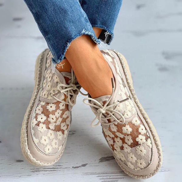 Wyszywane Buty Kwiatowe z Wspierającą Wkładką – Lucine