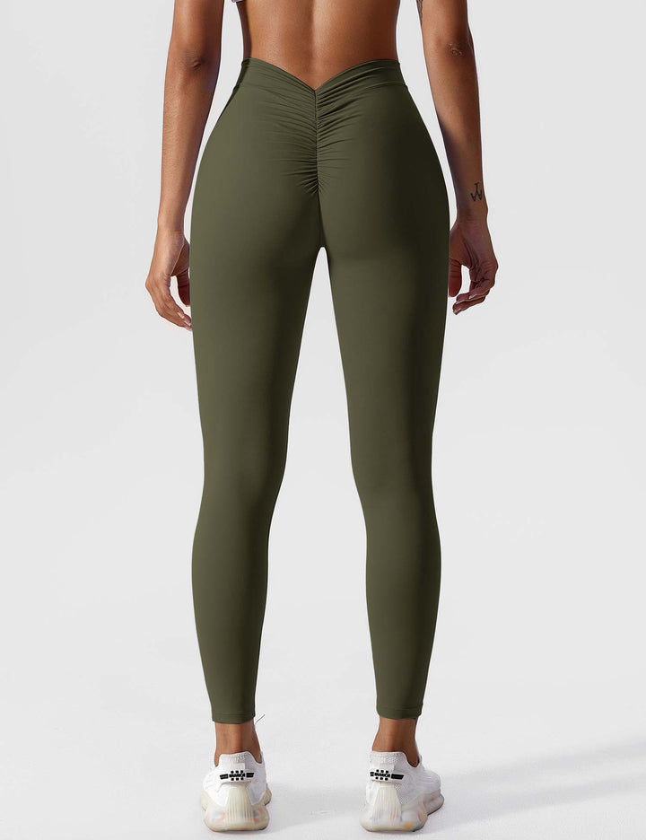 Elastyczne legginsy push up damskie wysoki stan fitness