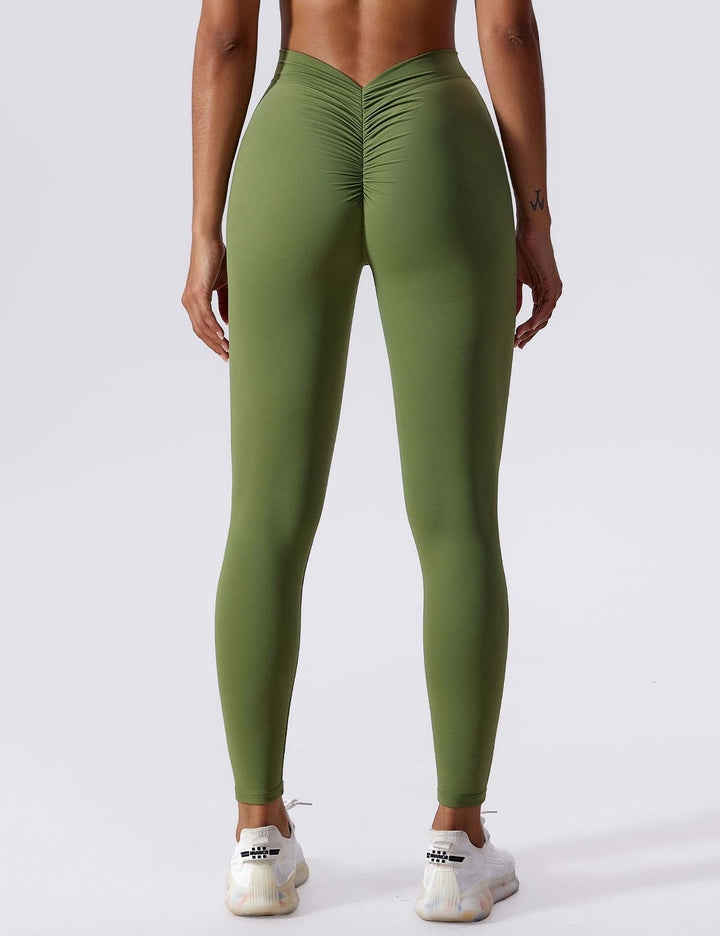 Elastyczne legginsy push up damskie wysoki stan fitness