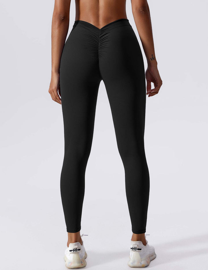Elastyczne legginsy push up damskie wysoki stan fitness